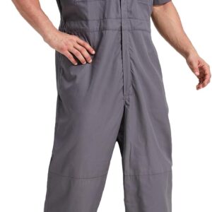 Short Sleeve Coveralls for Men Summer Jumpsuits Work Coverall Mechanic Suit